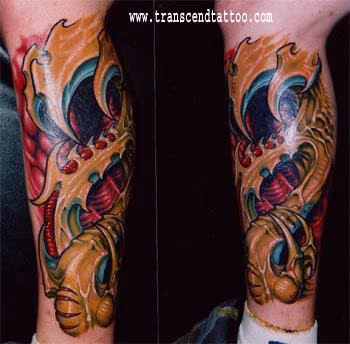 Bio Organic Leg Tattoo