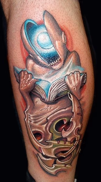 Bio Mechanical Creature Tattoo