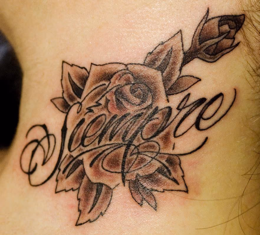 Neck lettering by Eddie Molina