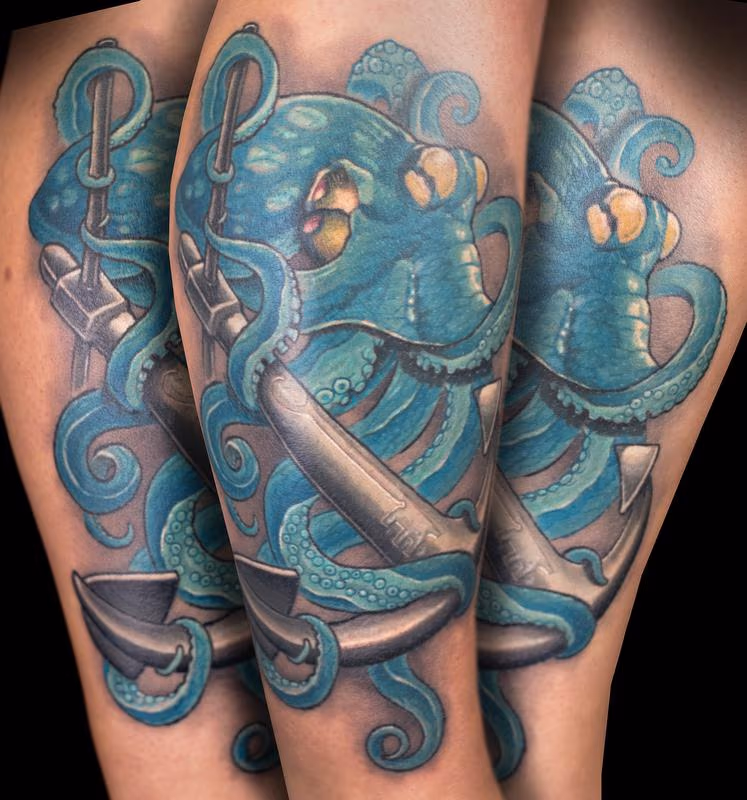octopus and anchor