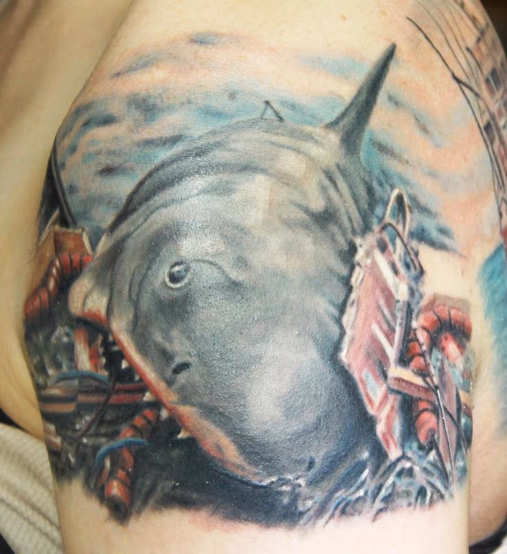 Jaws, from a movie still