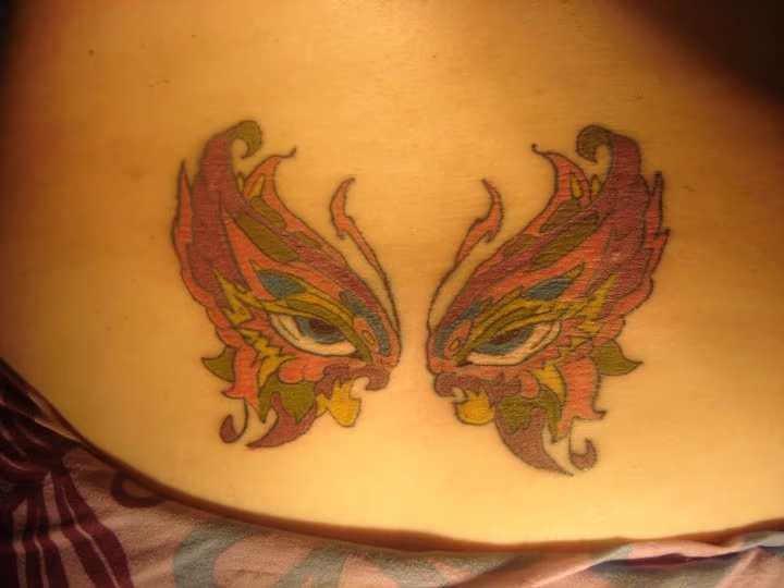 Lower back tattoo