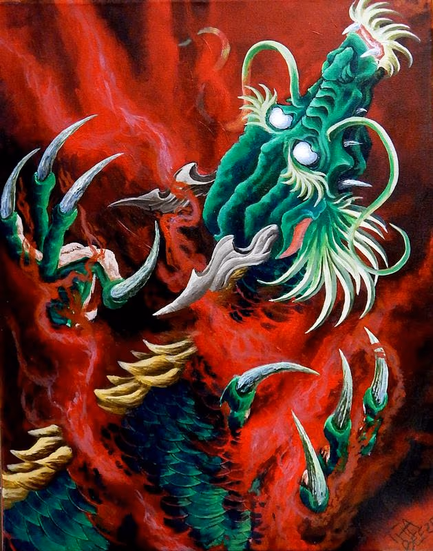 Acrylic Fire Dragon