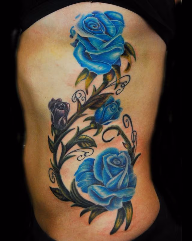 roses on the ribs