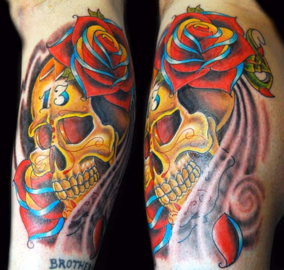 skull roses