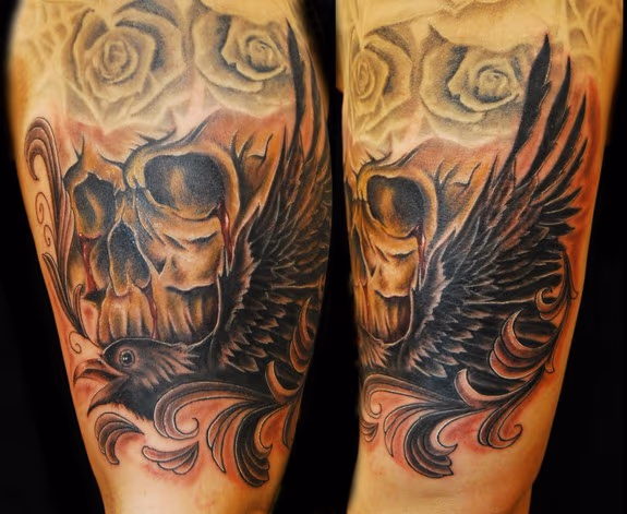 Skull and Crow