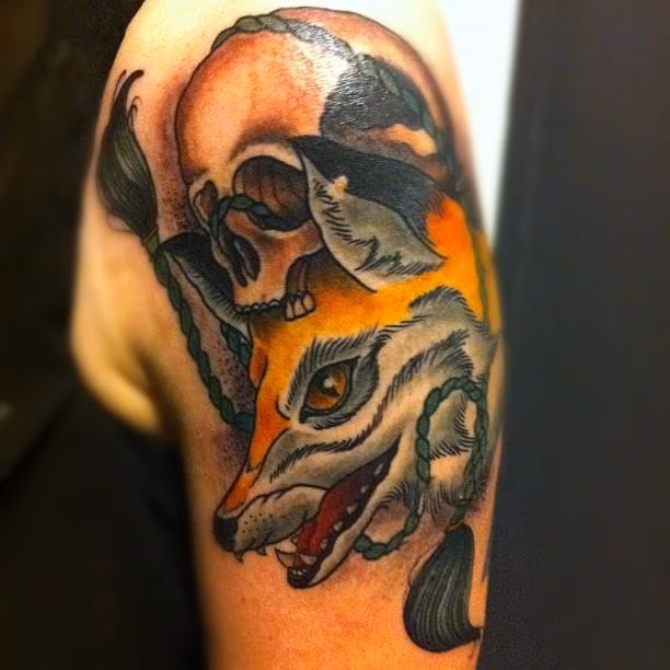 Fox and Skull