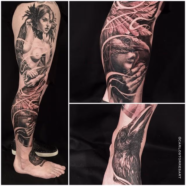 Leg Sleeve tattoos