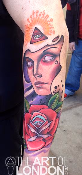 Cyborg Robot Digital Girl Tattoo