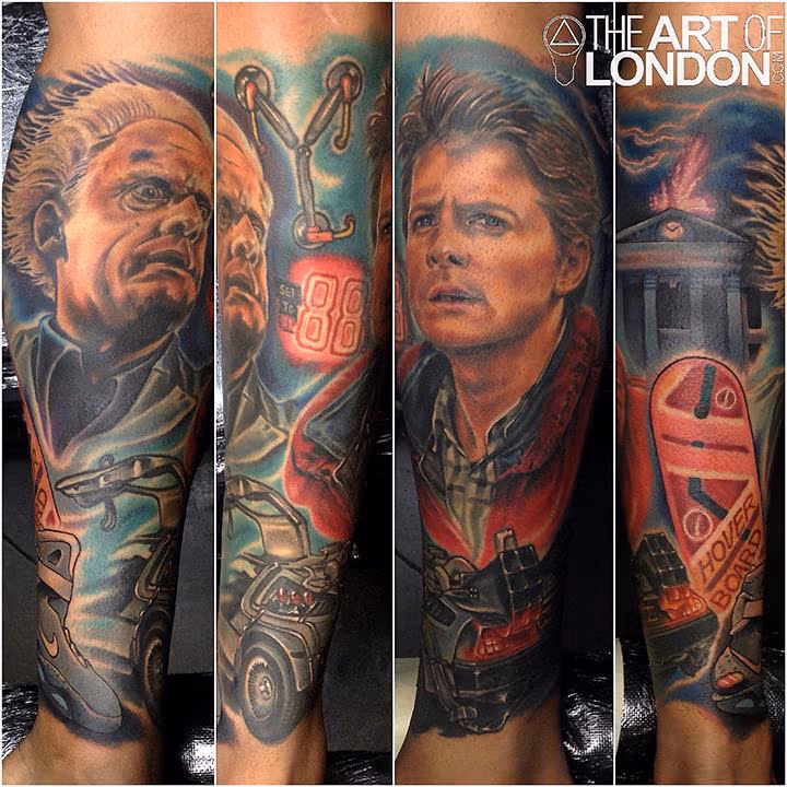Back To the Future marty mcfly doc brown tattoo