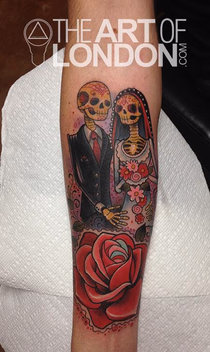 Day of the Dead Couple Tattoo