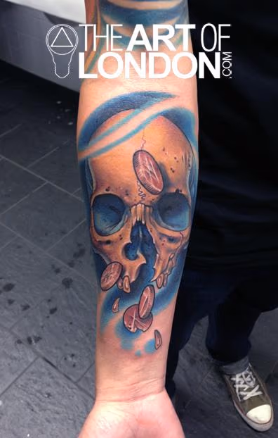 Pirate Skull and Treasure Coins