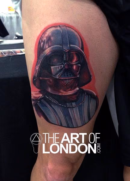 Darth Vader Color Portrait Tattoo