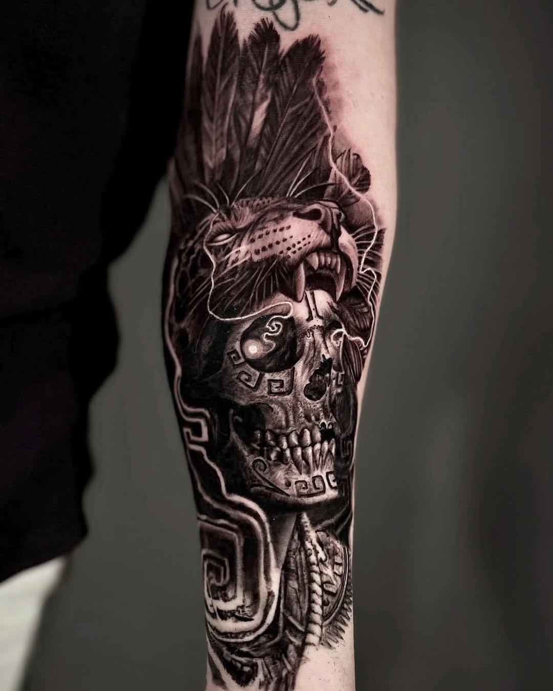 #TBT Jaguar skeleton warrior by @artbyalvarado