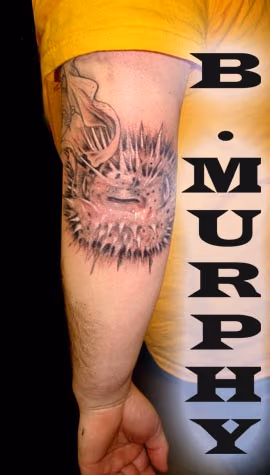 YES THATS A PUFFER ON THAT BOYS ELBOW