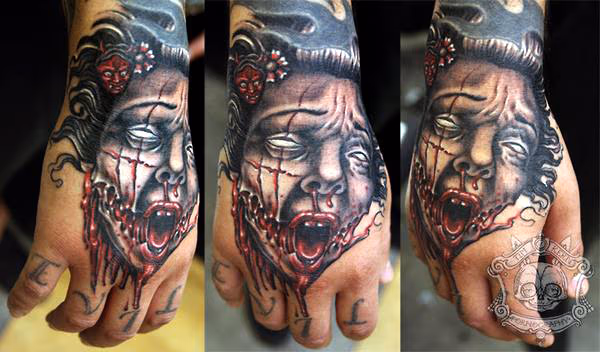 Geisha Hand Tattoo