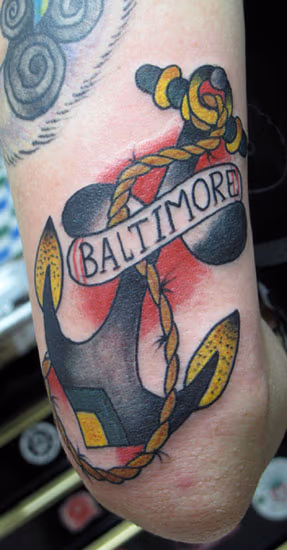 Baltimore Anchor Tattoo