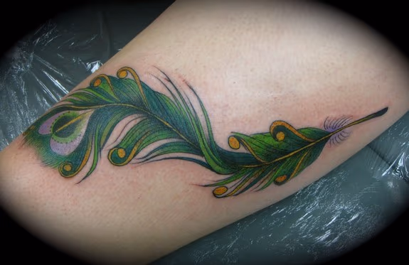 peacock feather tattoo