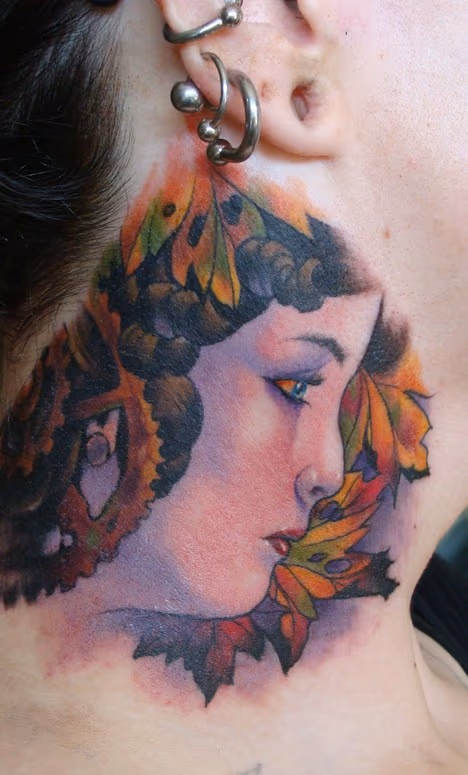 Steam punk autumn girl