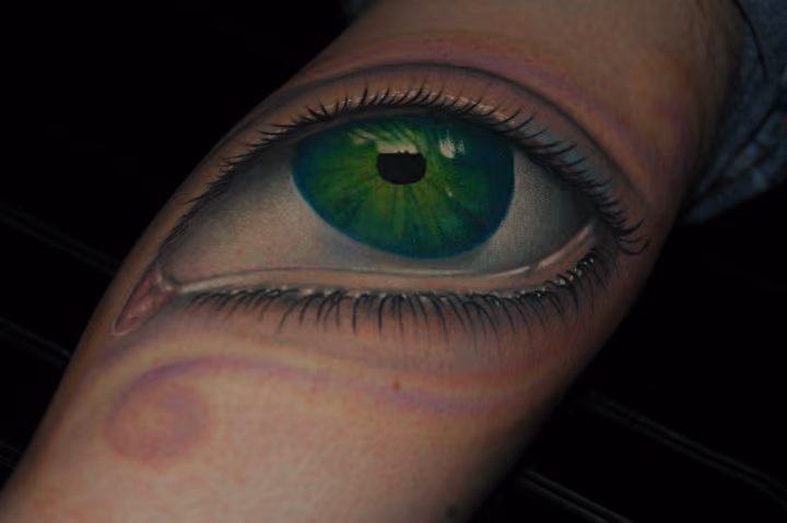 Realistic Eyeball Tattoo