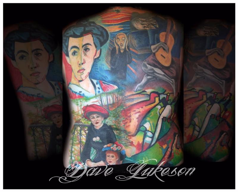 Pablo Picasso Backpiece Tattoo