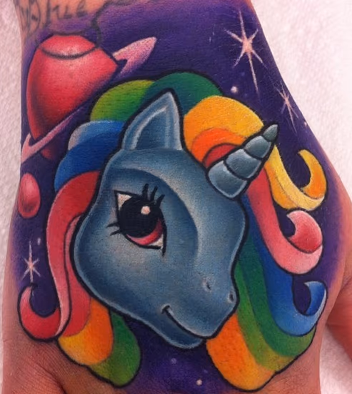 My Litty Pony hand tattoo