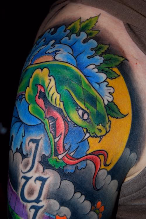 Snake Shoulder Tattoo
