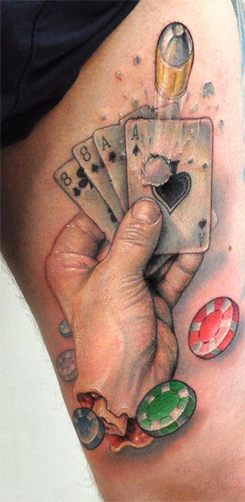Dead mans hand tattoo
