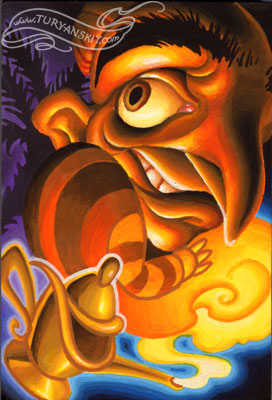 Genie from a lamp