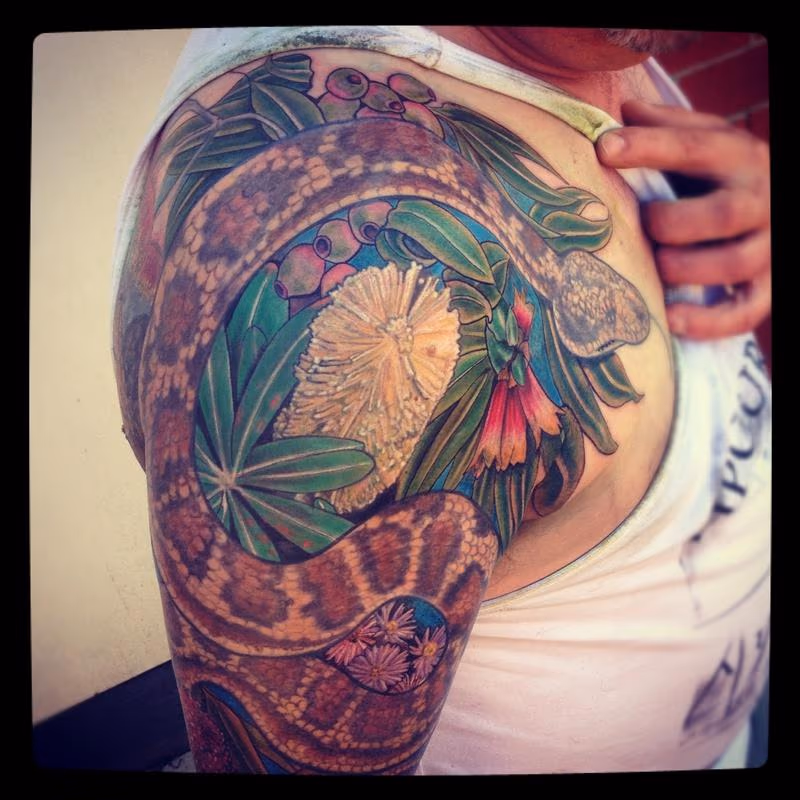 Aussie native half sleeve