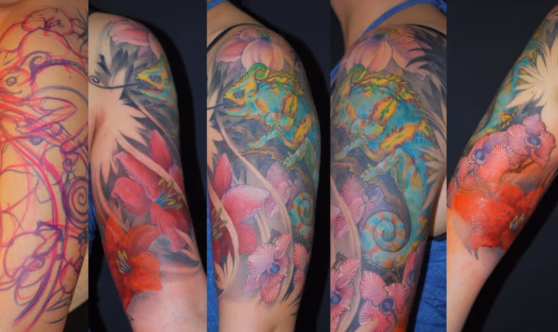 Color Chameleon Tattoo