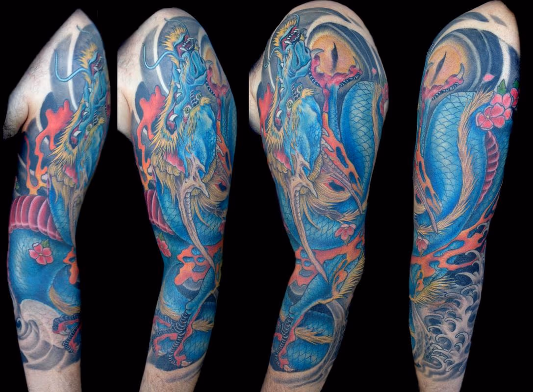 Japanese Dragon 3/4 sleeve