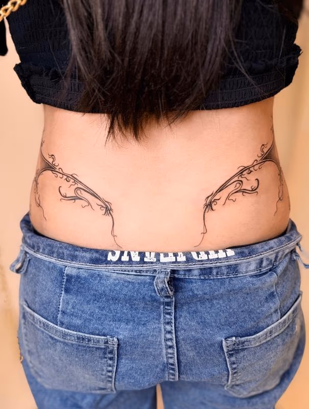 Ornamental Hip Tattoos
