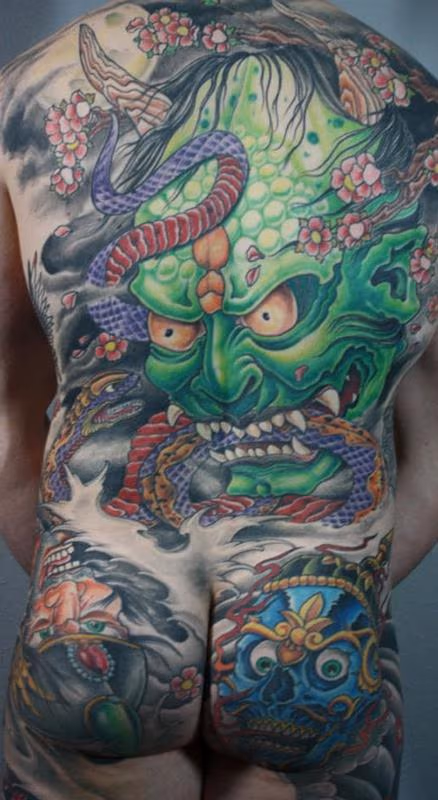 Hannya Mask Japanese Backpiece