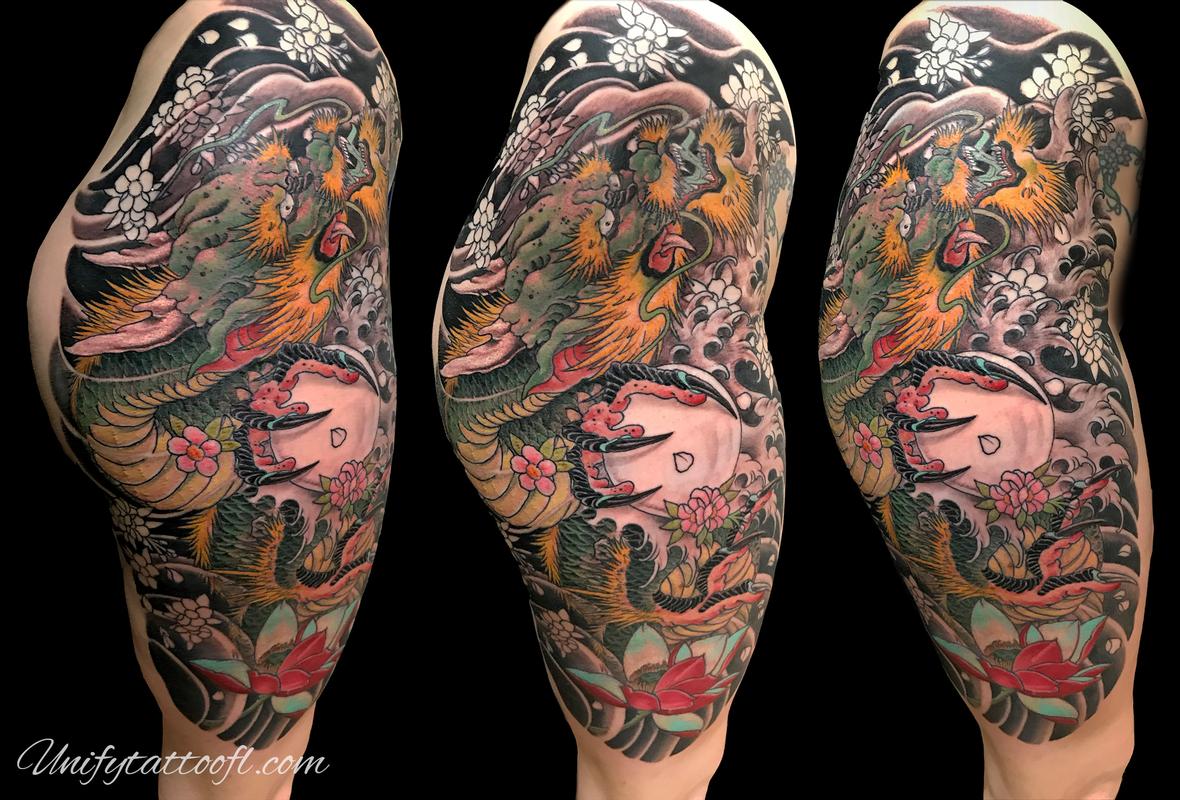 In progress Japanese dragon