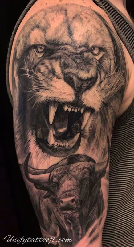 Lion & Bull