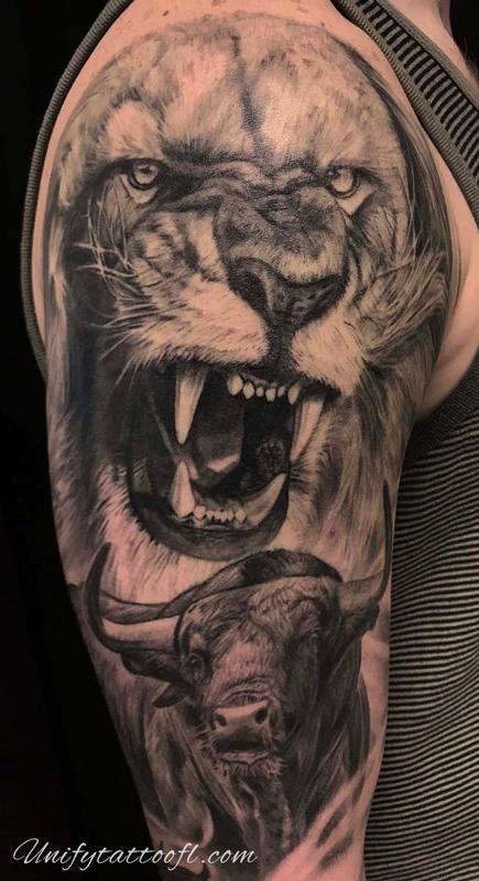 Lion & Bull