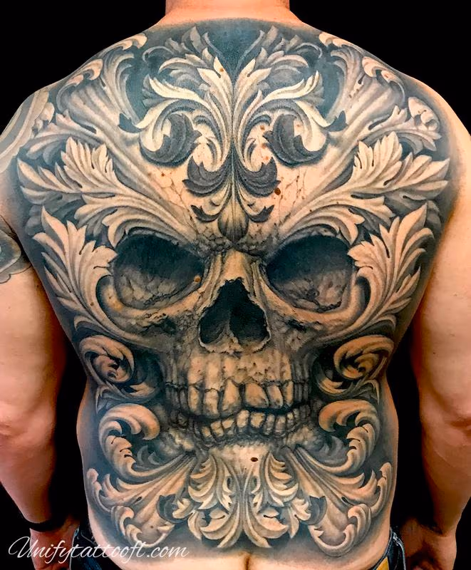 Skull with Filigree