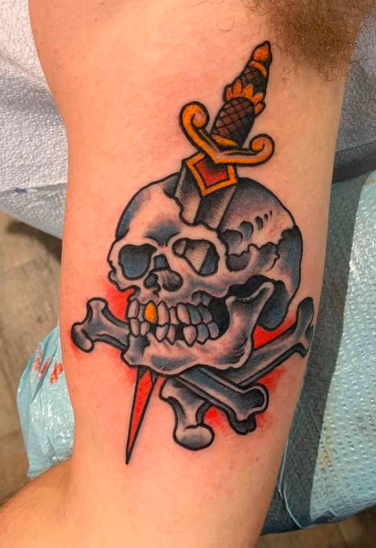 Skull Dagger Tattoo