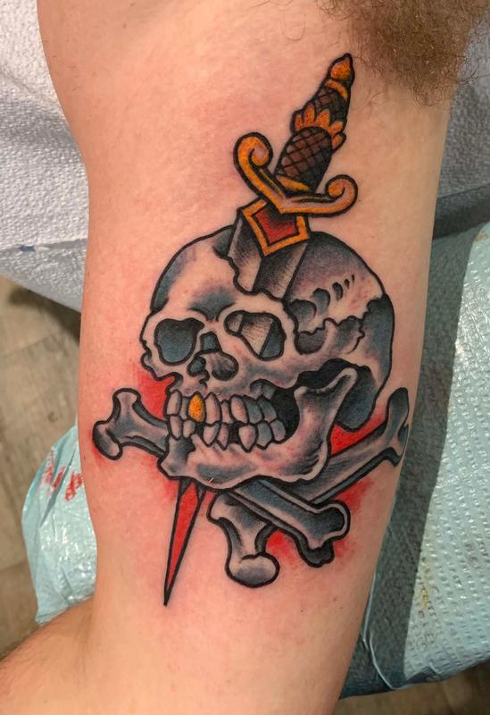 Skull Dagger Tattoo