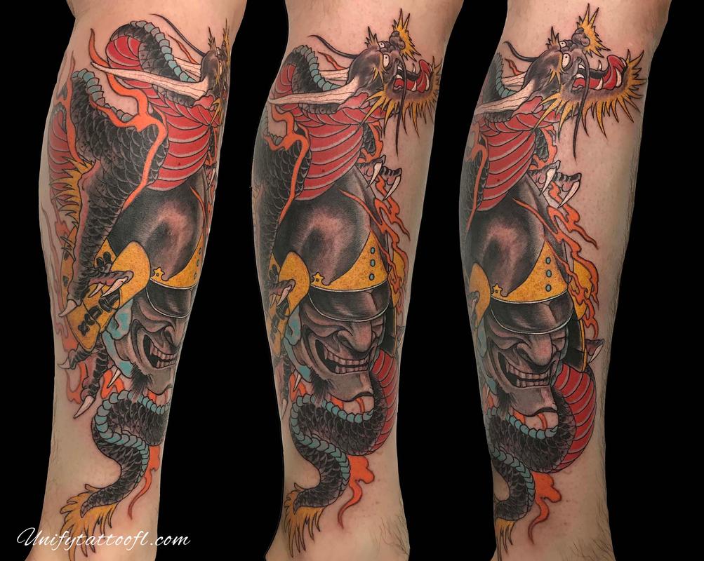Dragon with hanna mask
