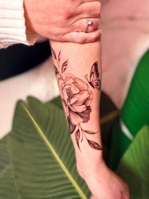 Flower with Butterfly