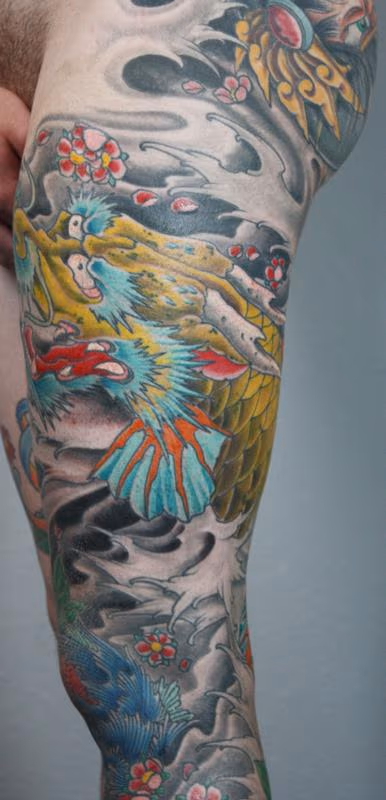 Dragon Koi Leg Sleeve