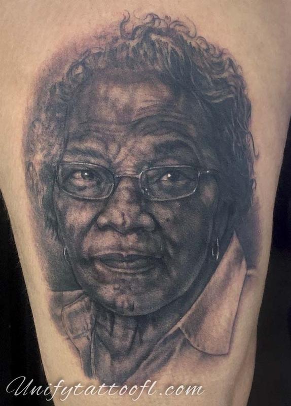 Grandmother Portrait Tattoo