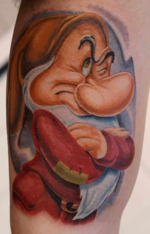Grumpy dawarf tattoo