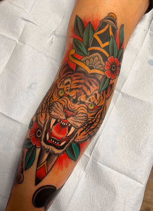 Tiger Dagger Tattoo