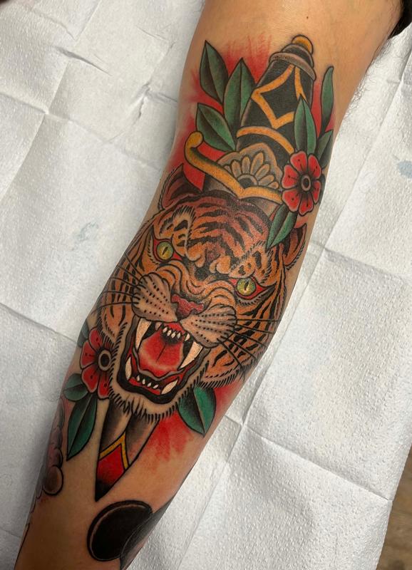 Tiger Dagger Tattoo