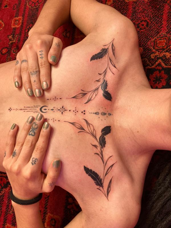 Ornamental Chest Tattoo