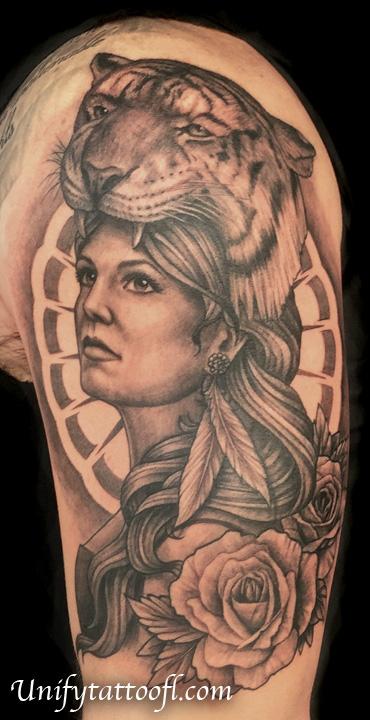 Girl with Tiger Headdress