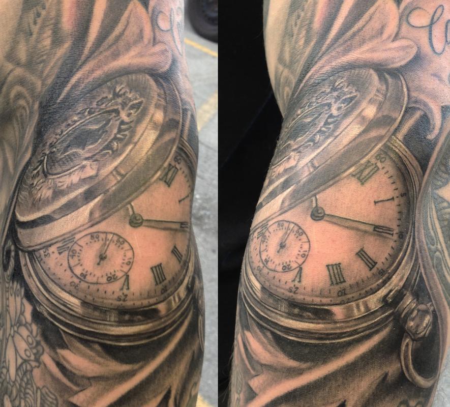 Pocket Watch on Forearm